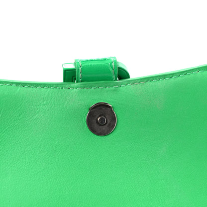 Balenciaga Shiny Calfskin Crocodile Embossed Hourglass Chain Bag Vivid Green 9 of 9