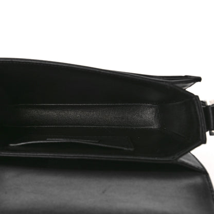 Saint Laurent Box Calfskin Monogram Medium Solferino Satchel Black 5 of 10