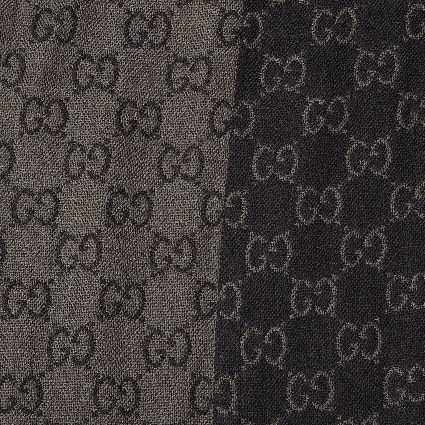 Monogram Wool Fringe Scarf Brown