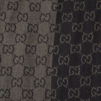 Gucci Monogram Wool Fringe Scarf Brown 4 of 7