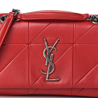 Saint Laurent Lambskin Patchwork Monogram Small Jamie Red 9 of 22