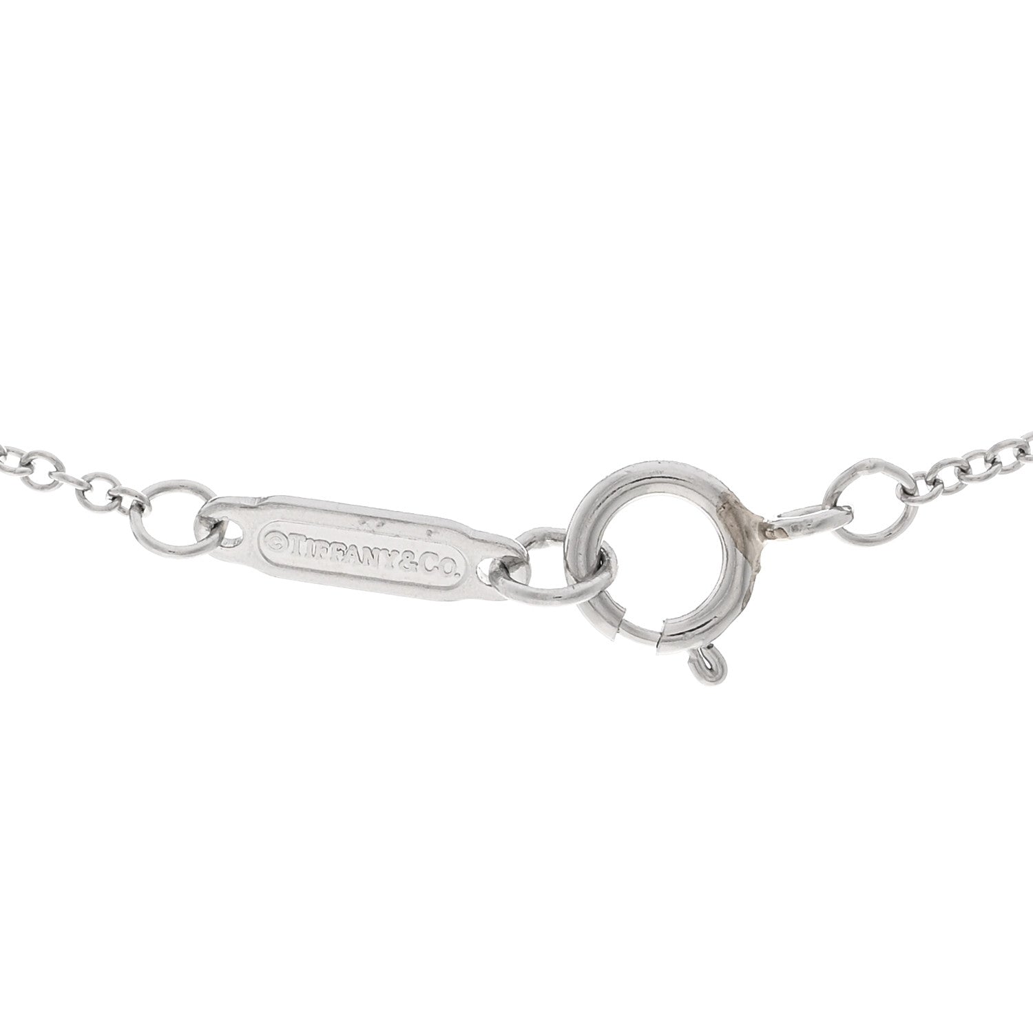 Tiffany Platinum Diamond .16ct Solitaire Pendant Necklace 4 of 5