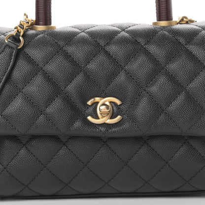 Chanel Caviar Lizard Embossed Quilted Mini Coco Handle Flap Black 8 of 11