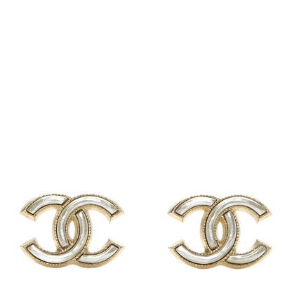 Chanel Pearl CC Earrings Gold Pearly White 1 of 5