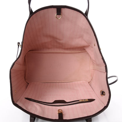 Louis Vuitton Damier Ebene Neo Neverfull MM Rose Ballerine 4 of 9