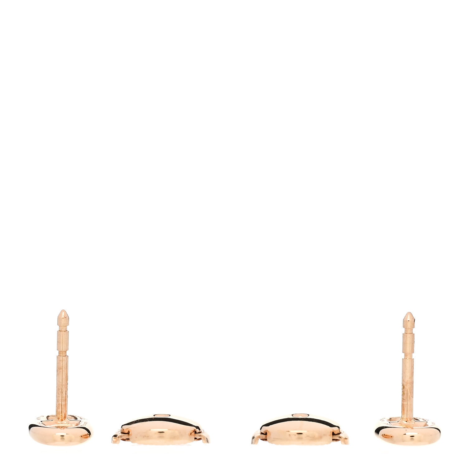 Hermes 18K Rose Gold TPM Farandole Stud Earrings 3 of 5