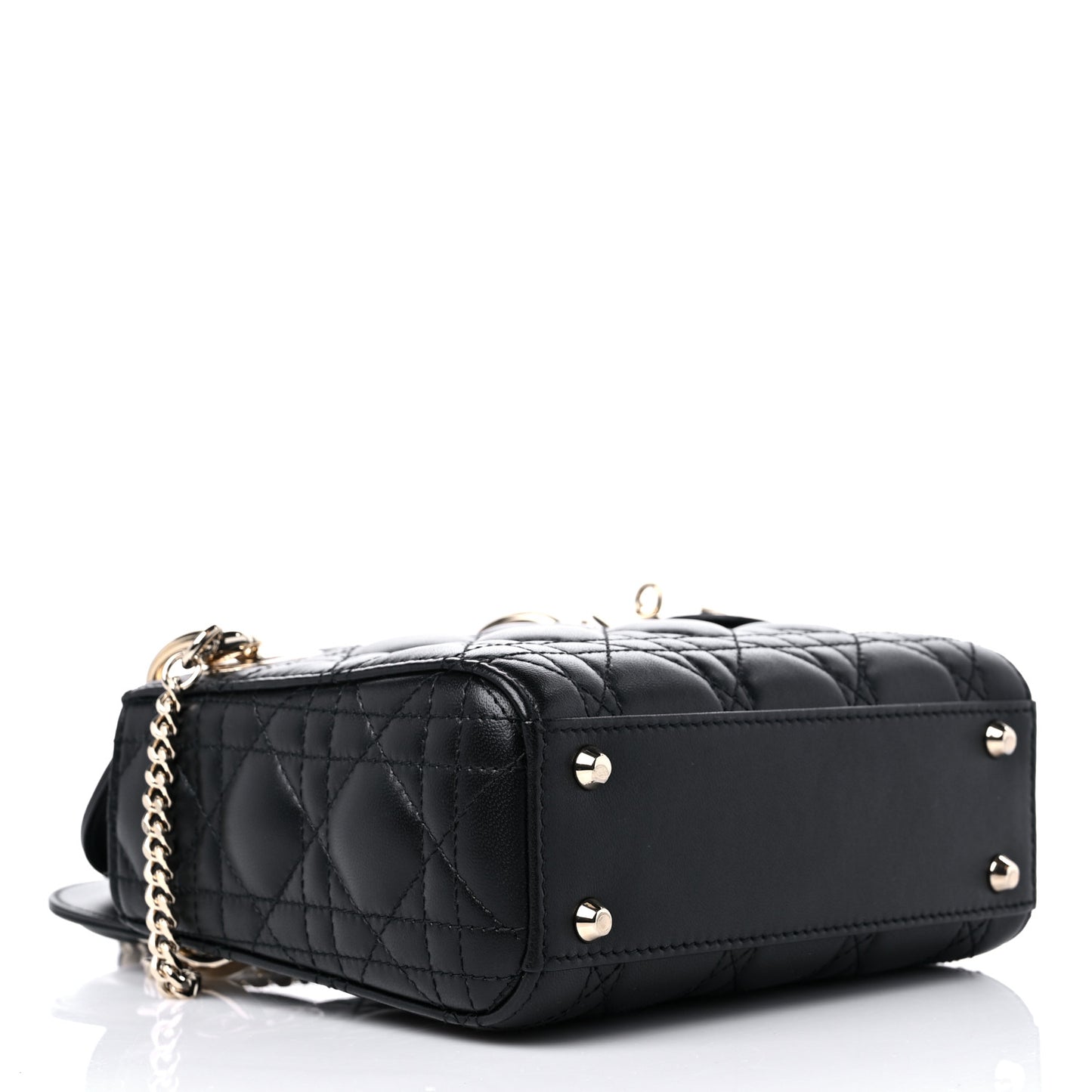 Lambskin Cannage Mini Lady Dior Black