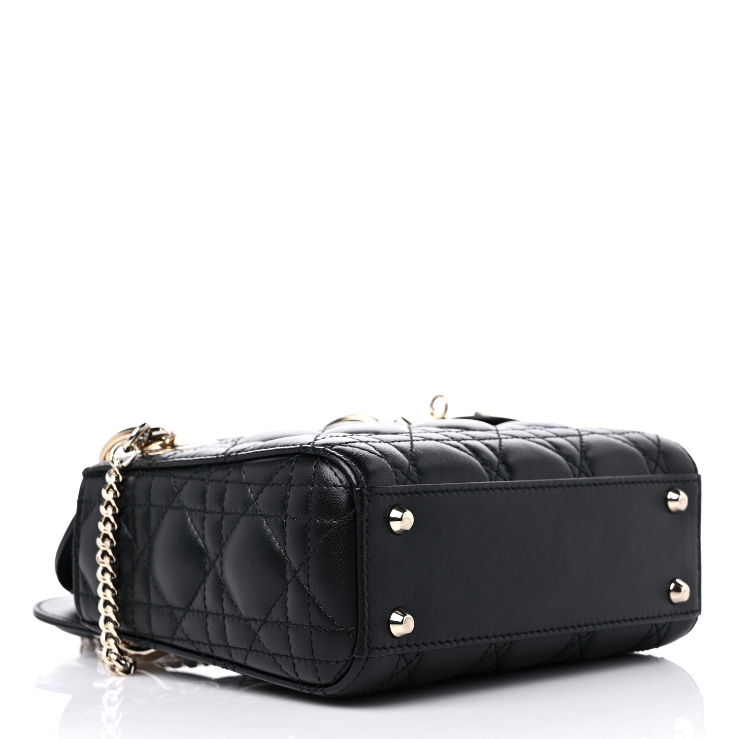 Christian Dior Lambskin Cannage Mini Lady Dior Black 4 of 10
