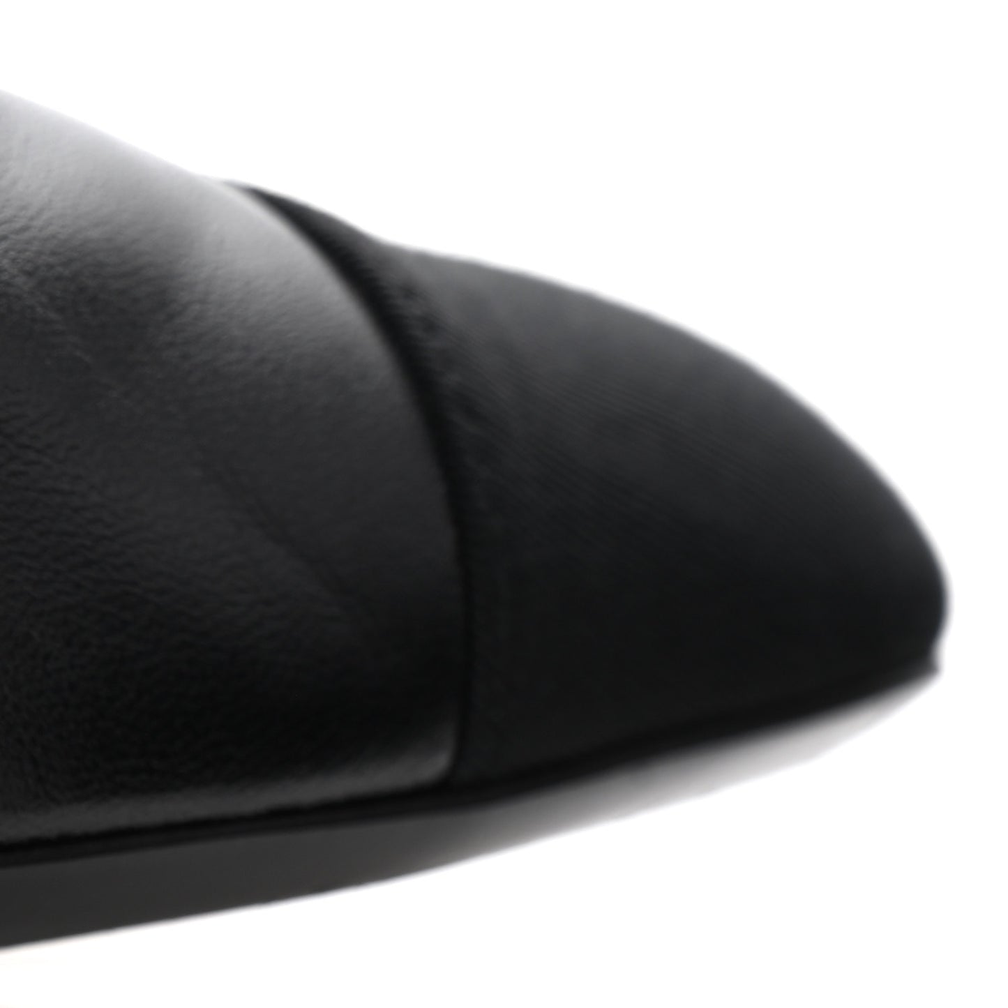 Lambskin Grosgrain Cap Toe Camellia Bow Slingback Pumps 40 Black