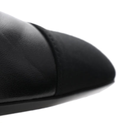 Chanel Lambskin Grosgrain Cap Toe Camellia Bow Slingback Pumps 40 Black 11 of 11