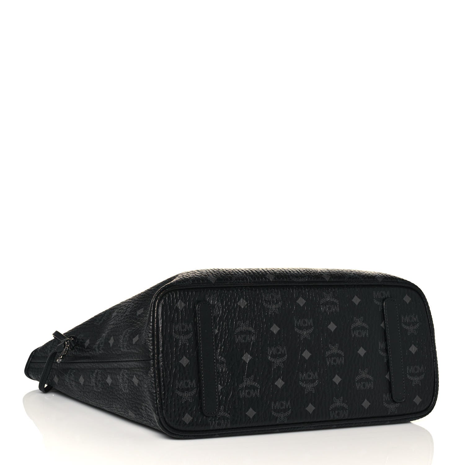 MCM Visetos Medium Reversible Shopper Tote Black 4 of 19