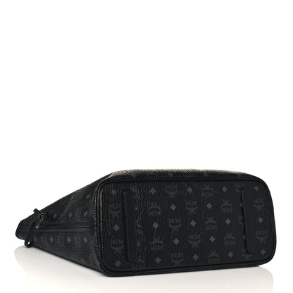 MCM Visetos Medium Reversible Shopper Tote Black 4 of 19