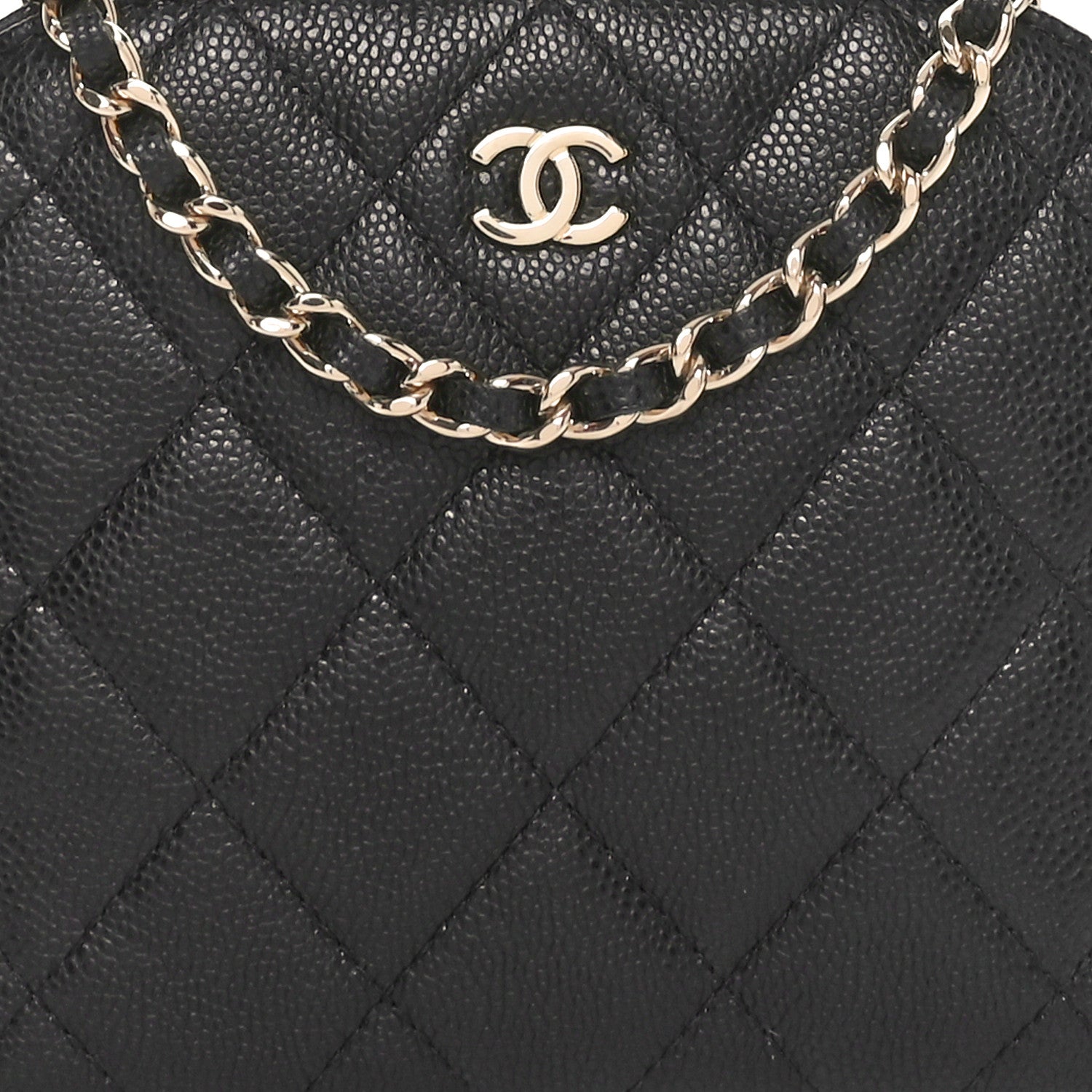 Chanel Caviar Quilted Classic Clutch With Chain Black 8 of 11