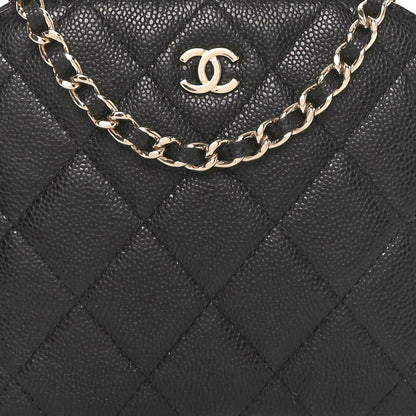 Chanel Caviar Quilted Classic Clutch With Chain Black 8 of 11