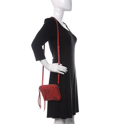 Balenciaga Agneau Classic Hardware XS Reporter Crossbody Rouge Tango 2 of 10