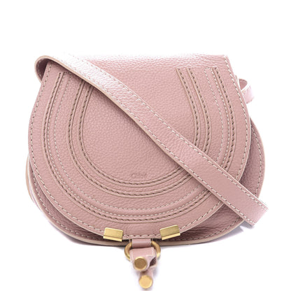 Chloe Grained Calfskin Small Marcie Saddle Bag Anemone Pink 1 of 11
