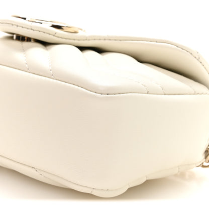 Gucci Lambskin Matelasse Mini GG Marmont Shoulder Bag White 10 of 11