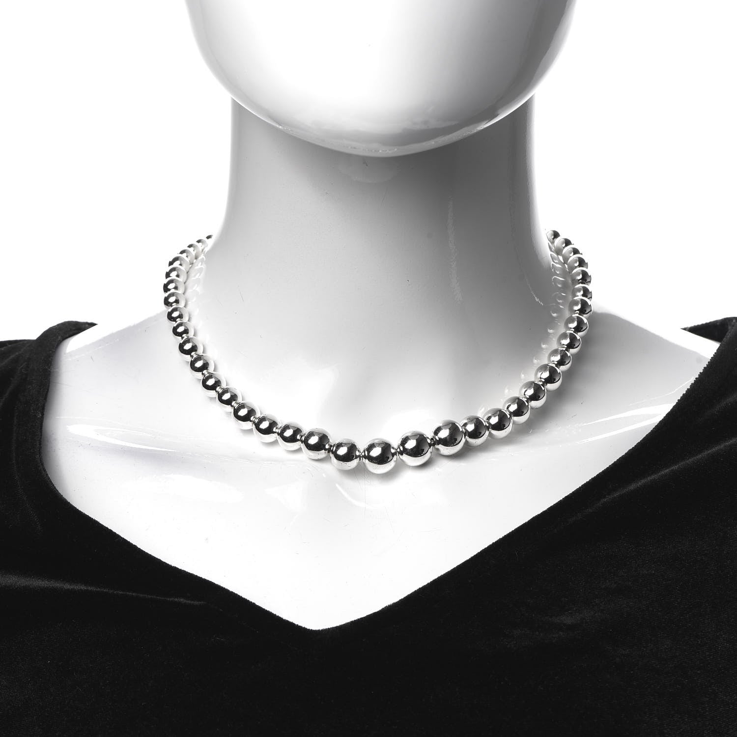 Tiffany Sterling Silver HardWear Graduated Ball Necklace 2 of 6