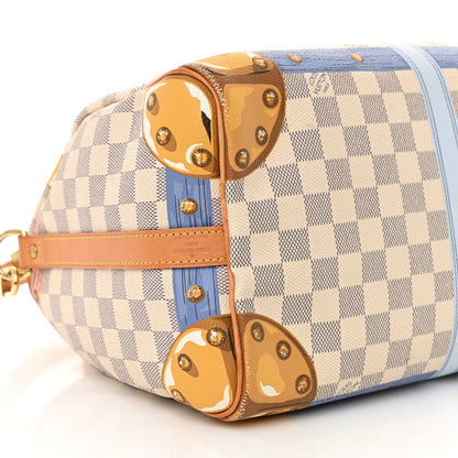 Louis Vuitton Damier Azur Summer Trunks Speedy Bandouliere 30 9 of 11