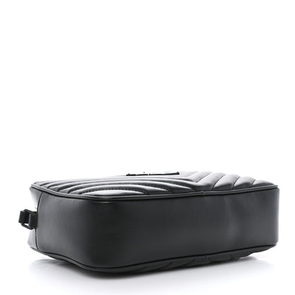 Saint Laurent Calfskin Matelasse Monogram Monochrome Lou Camera Bag Black 4 of 11