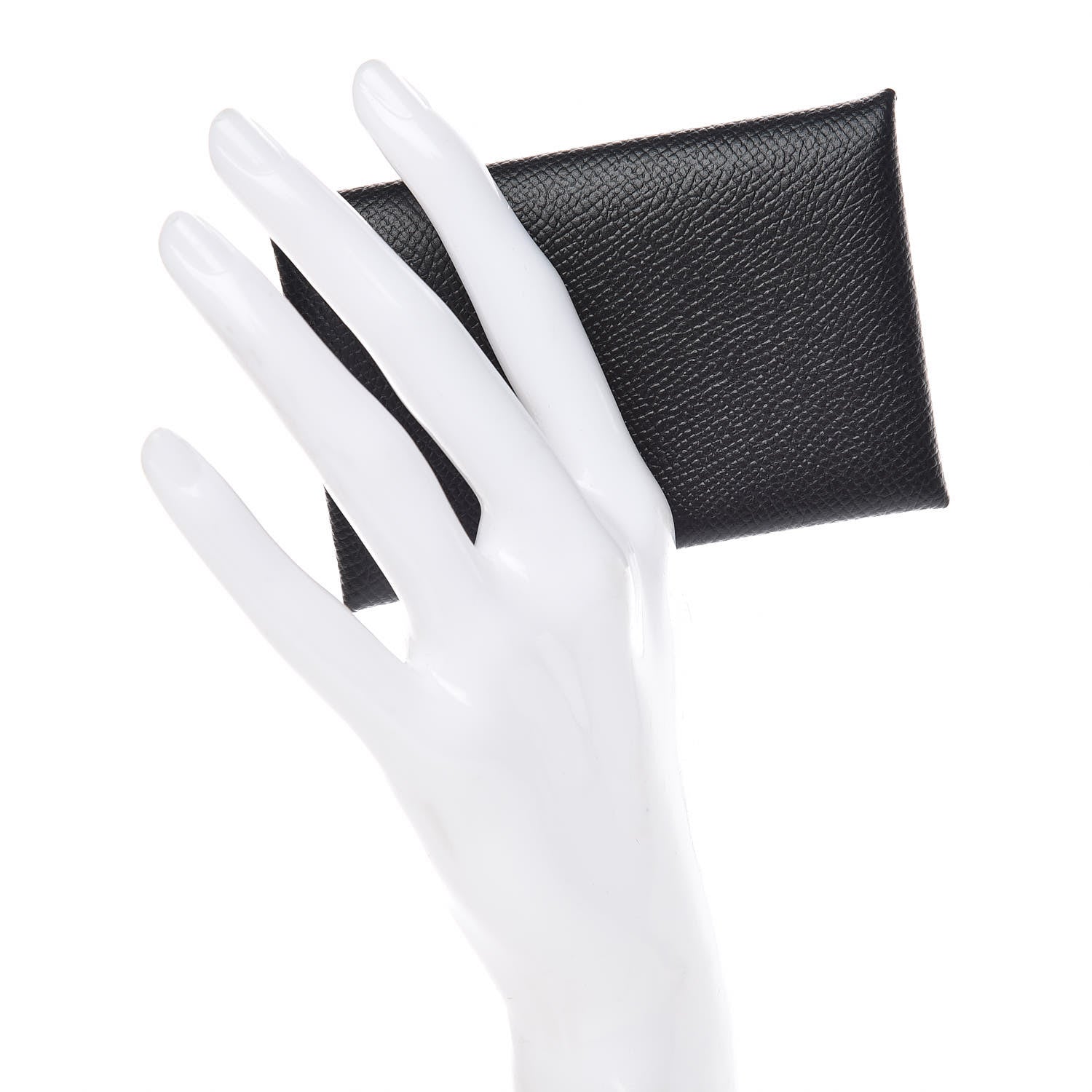 Hermes Epsom Calvi Card Case Black 2 of 8