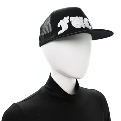 Chrome Hearts Cotton Mesh Lambskin FCK Trucker Hat Black White 2 of 8
