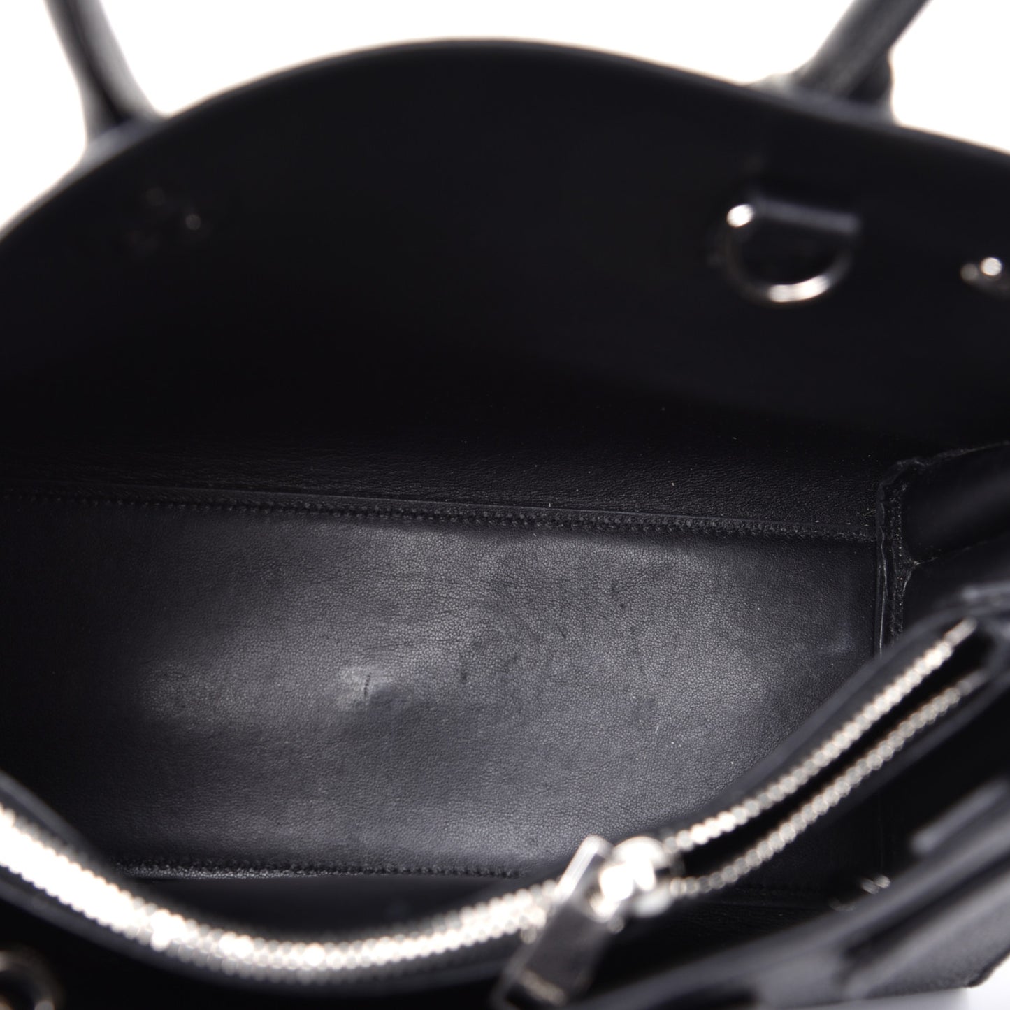 Grained Calfskin Baby Sac De Jour Black