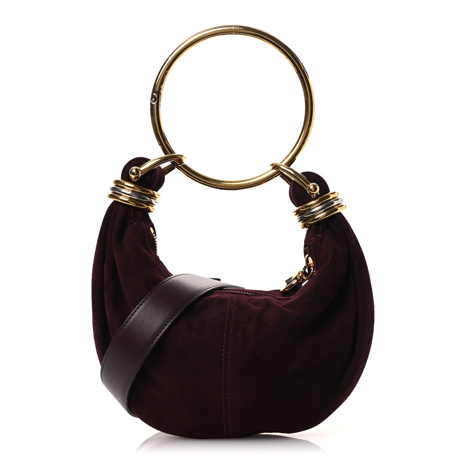 Chloe Suede Mini Bracelet Hobo Bag Deep Violine 1 of 10