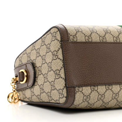 Gucci GG Supreme Monogram Web Medium Ophidia Boston Brown 7 of 9