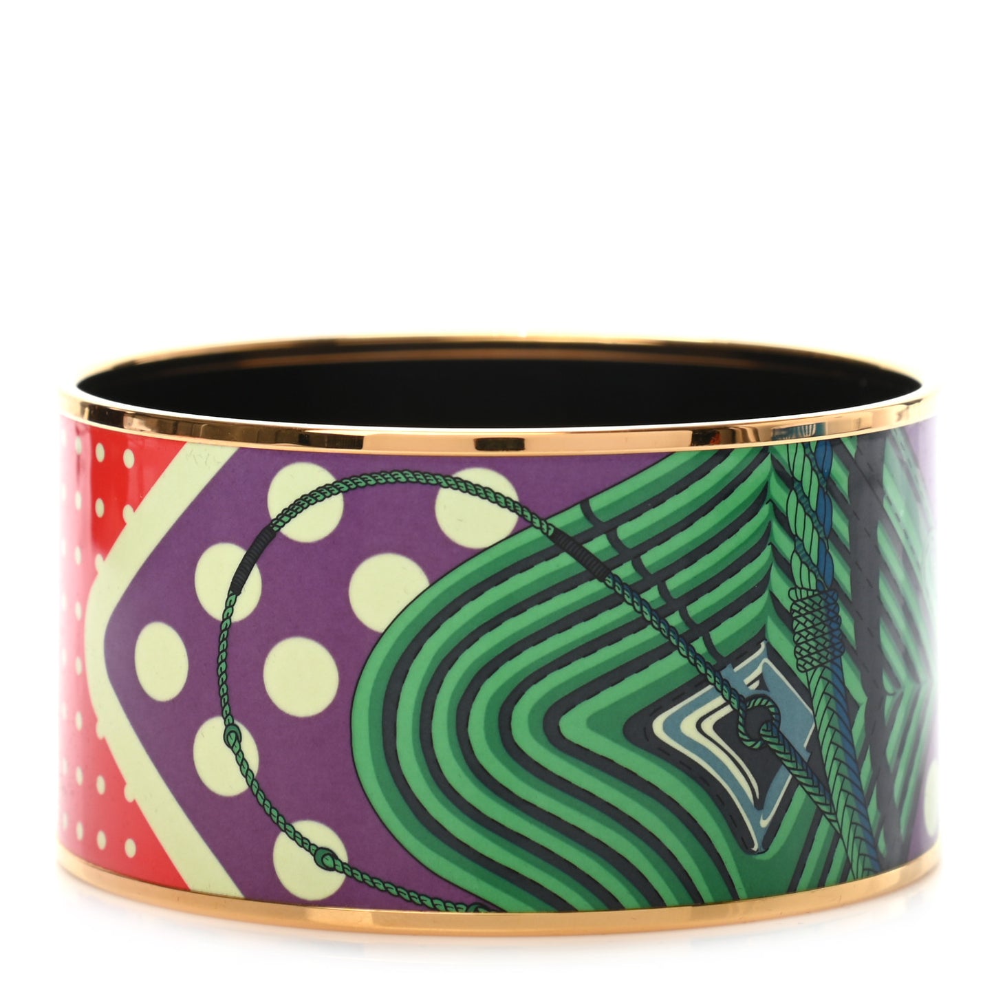 Enamel Printed Extra Wide Clic Clac a Pois Bracelet 65