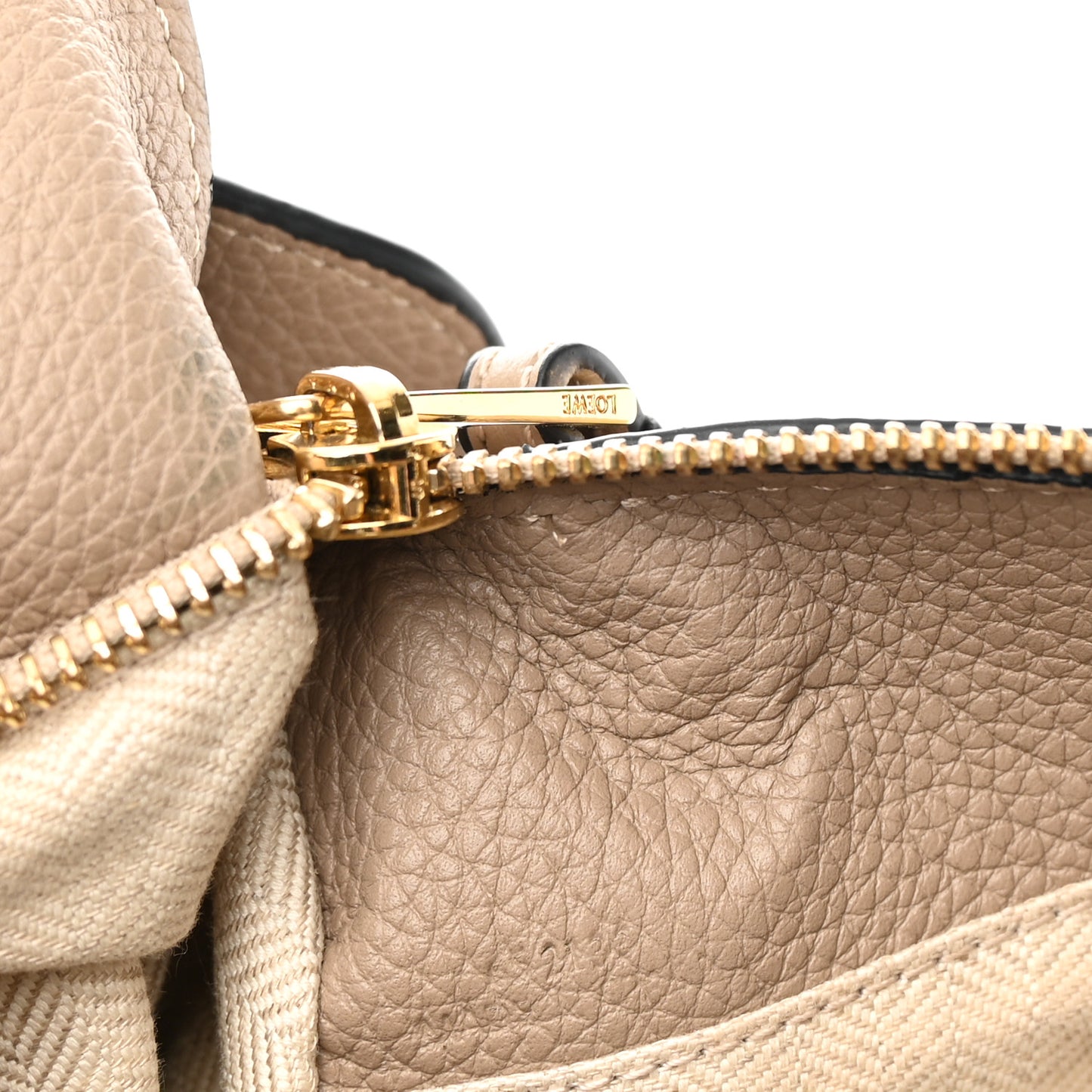 Grained Calfskin Small Puzzle Bag Sand