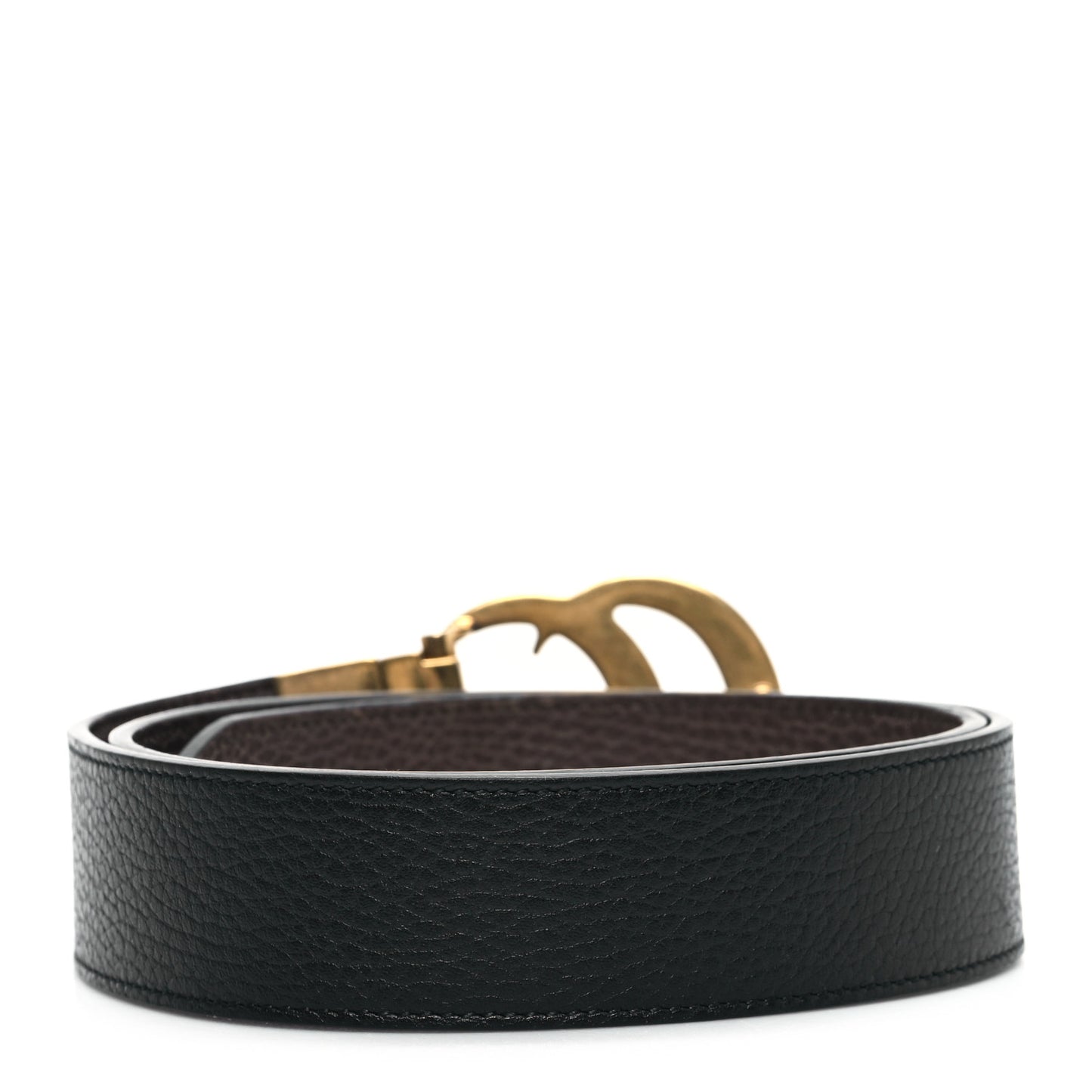 Calfskin Double G Reversible 37mm Belt 85 34 Black Cocoa