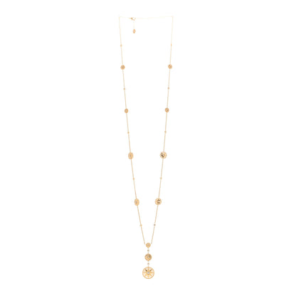 Christian Dior 18K Yellow Gold Diamond Mother of Pearl Rose Des Vents Long Necklace 3 of 5