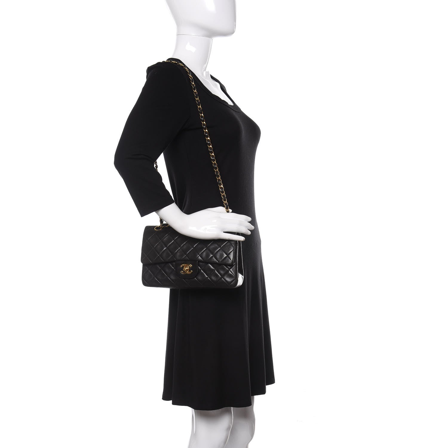 Chanel Lambskin Quilted Small Double Flap Black 2 of 16
