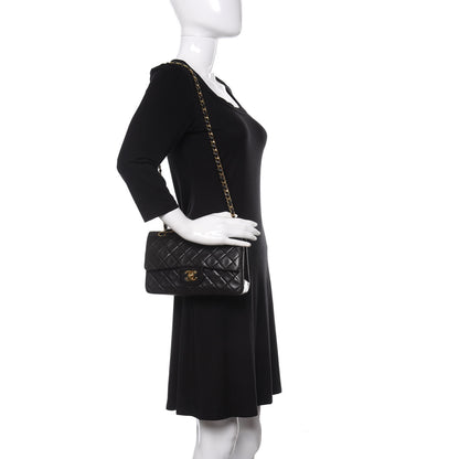 Chanel Lambskin Quilted Small Double Flap Black 2 of 16