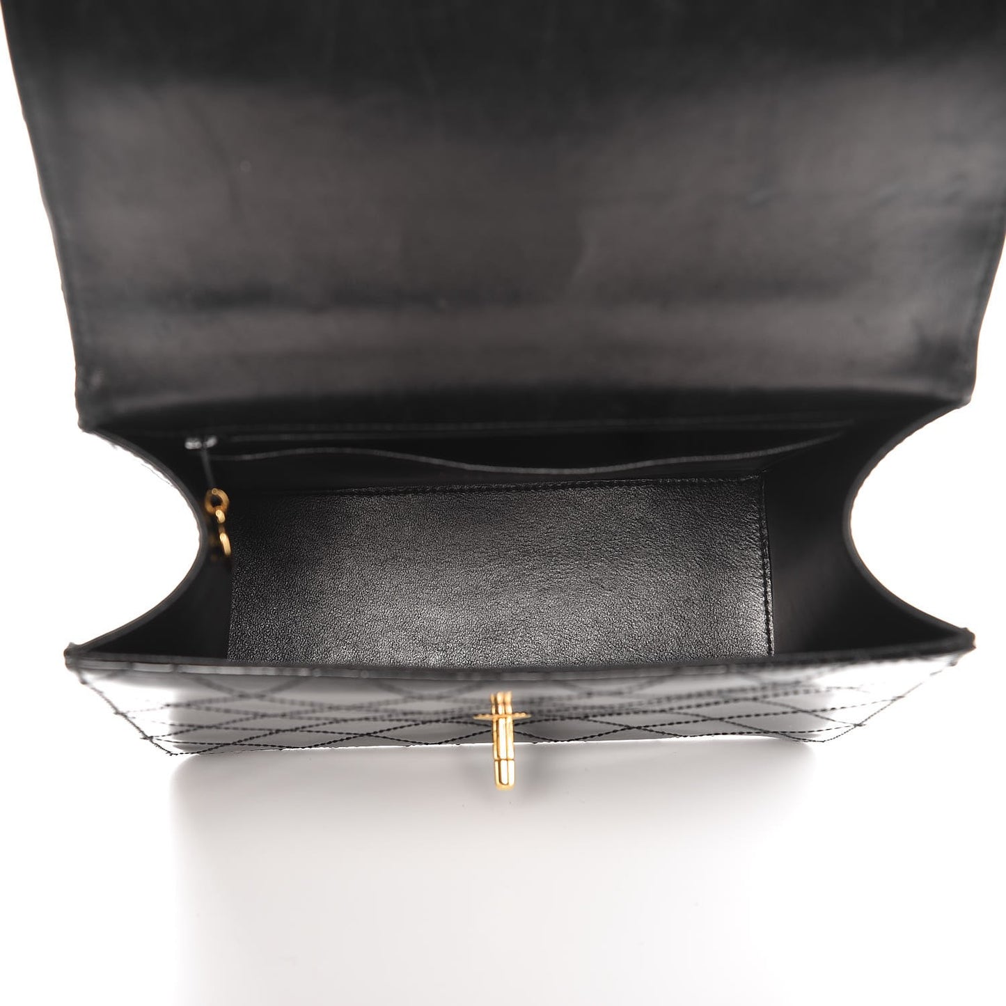 Patent Medium Kelly Flap Black
