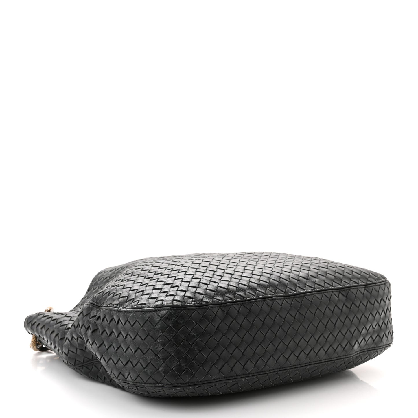 Nappa Intrecciato Medium Loop Black
