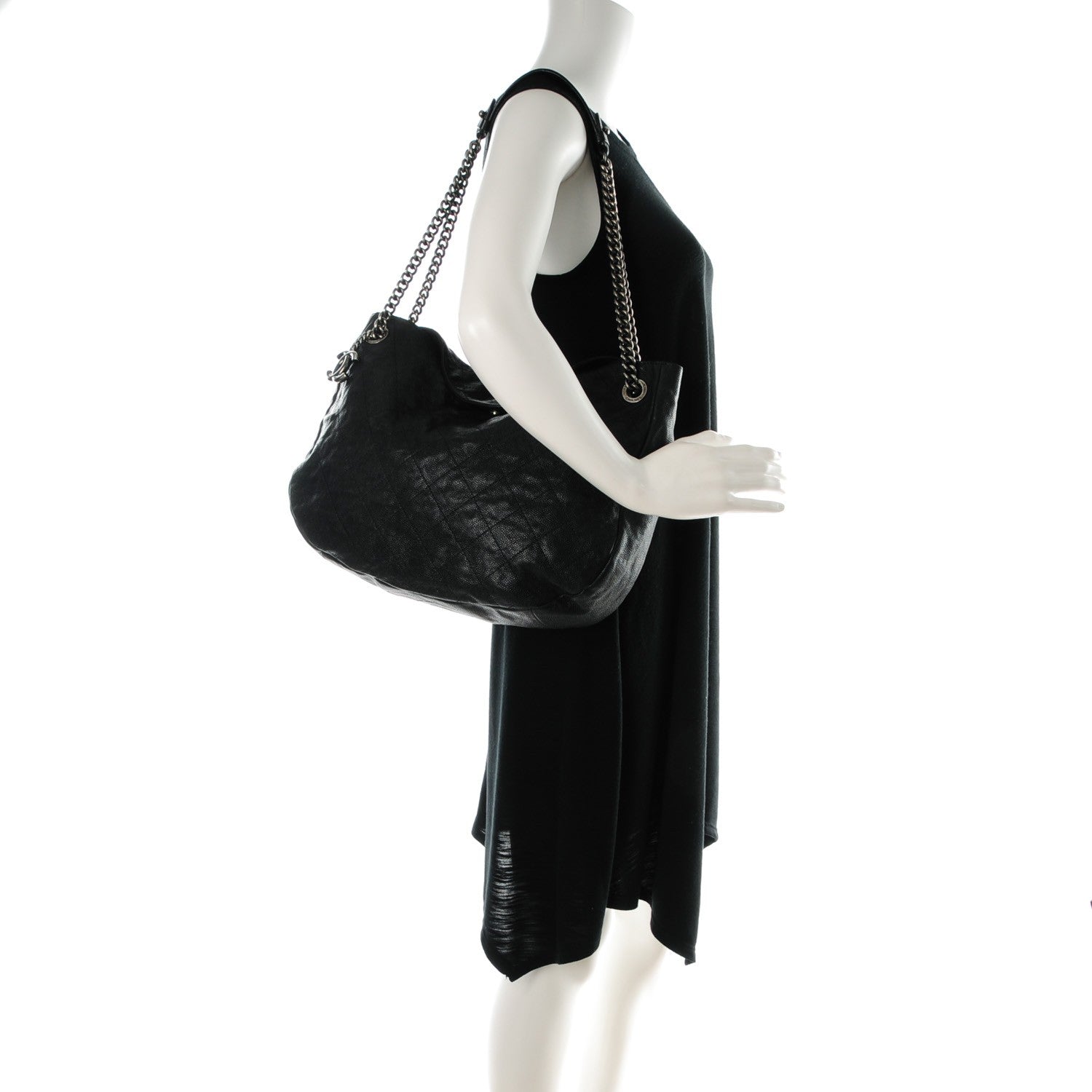 Chanel Caviar Quilted Simply CC Hobo Black 2 of 10