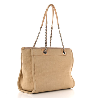 Chanel Mixed Fibers Small Deauville Tote Beige 4 of 11