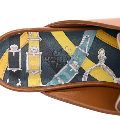 Hermes Goatskin Womens Catena Mules 36 Beige Dore 7 of 10