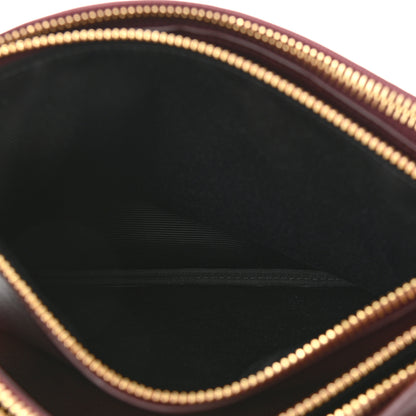 Celine Lambskin Large Trio Crossbody Bag Burgundy 6 of 11