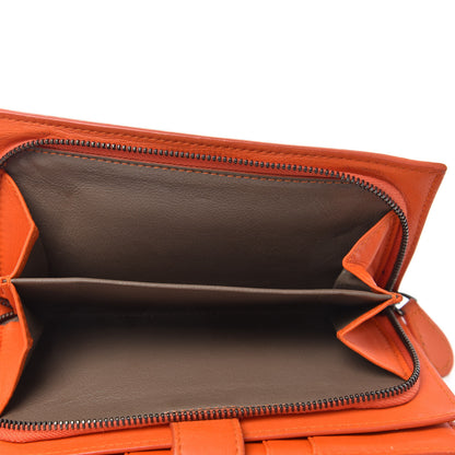 Bottega Veneta Nappa Intrecciato Continental Snap Wallet Tangerine 7 of 7
