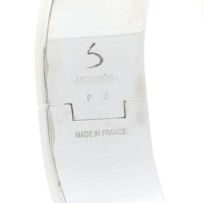 Hermes Enamel Wide Clic Clac H Bracelet PM Bleu Izmir 4 of 6
