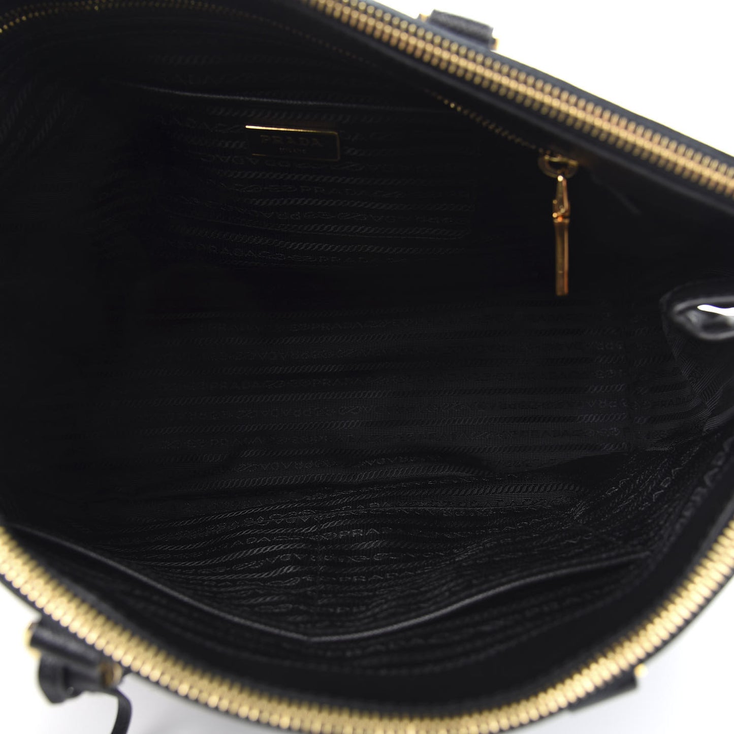 Saffiano Large Galleria Double Zip Tote Black