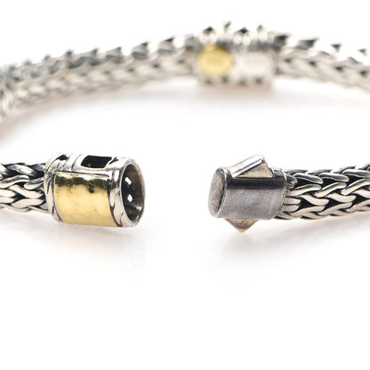 John Hardy Sterling Silver 22K Yellow Gold 10mm Classic Chain Hammered Bracelet 5 of 5