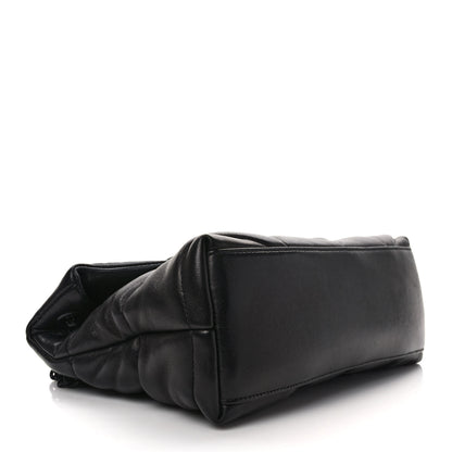Saint Laurent Lambskin Quilted Monogram Monochrome Small Loulou Puffer Chain Satchel Black 4 of 10