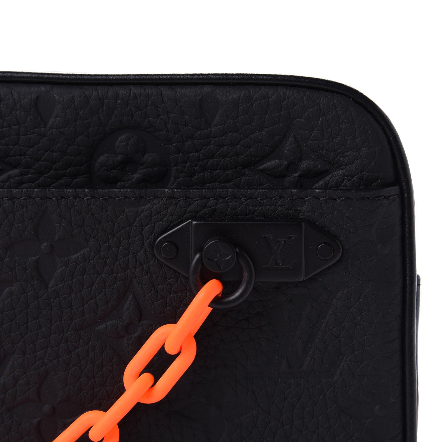 Louis Vuitton Taurillon Monogram Uniformes Solar Ray Soft Pochette Volga Belt Bag Black 8 of 9