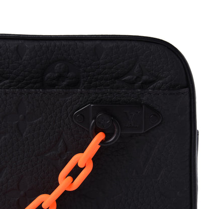 Louis Vuitton Taurillon Monogram Uniformes Solar Ray Soft Pochette Volga Belt Bag Black 8 of 9