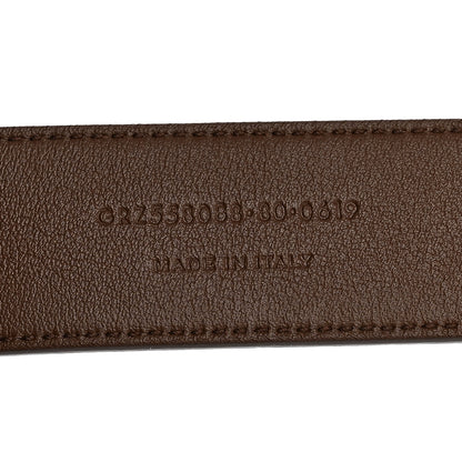 Saint Laurent Smooth Calfskin Monogram Square Buckle Belt 80 32 Brown 4 of 6