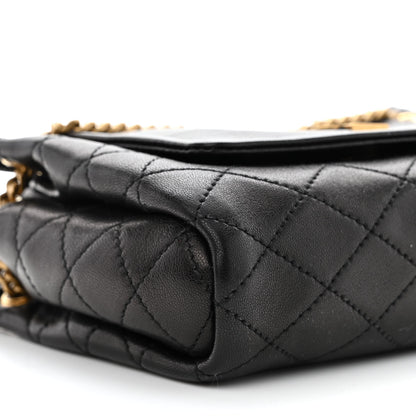 Saint Laurent Lambskin Quilted Monogram Mini Nolita Black 9 of 10